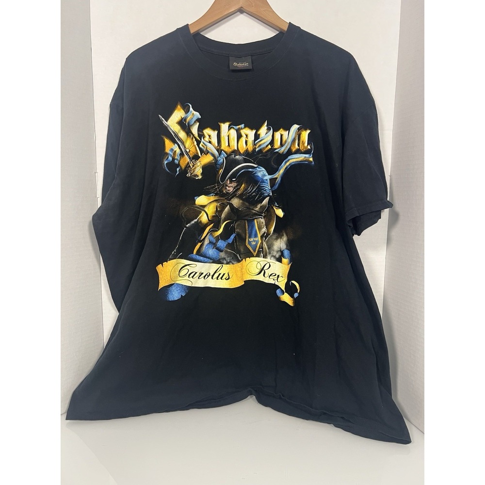 Sabaton Carolus Rex Double Sided Graphic T-shirt Men's Size 3XL Heavy Metal 098